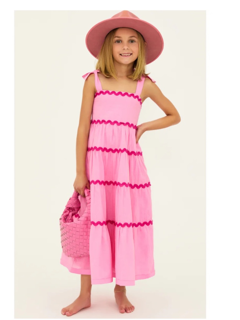 Beach Riot Little Charlotte Dress Sweet Berry Wave Pink